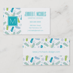 Flip Flop Pattern Business Card