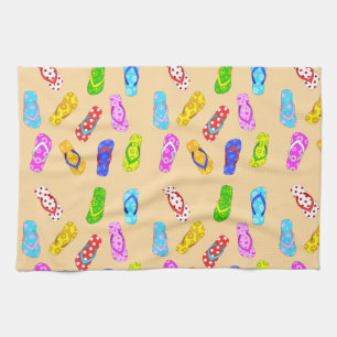Flip Flop Pattern Kitchen Towel