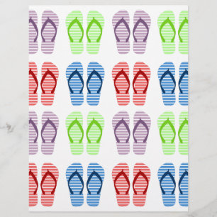 Flip Flop Pattern Scrapbook Paper