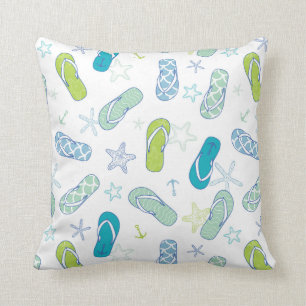 Flip Flop Pattern Throw Pillow