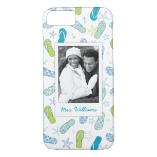 Flip Flop Pattern   Your Photo & Name Case-Mate iPhone Case