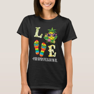 Flip Flop Pinapple Flowers Love Summer Days Parapr T-Shirt