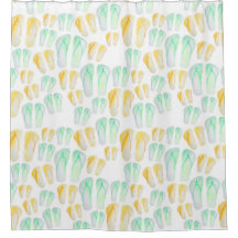 Flip Flop Print Shower Curtain