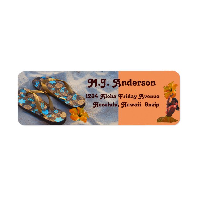 Flip Flop Sandal Coral Hula Dancer (Devant)