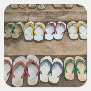 Flip Flop Sandles Square Sticker