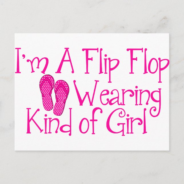 Flip FLop Wearing Kind of Girl Postcard (Front)