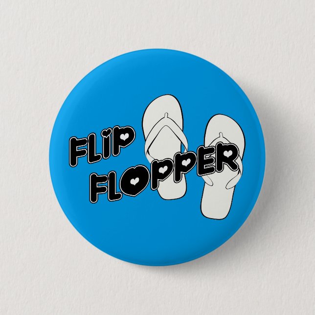 Flip Flopper 2 Inch Round Button (Front)