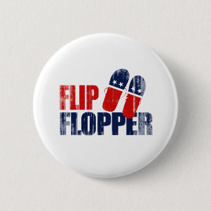 Flip Flopper Romney.png 2 Inch Round Button