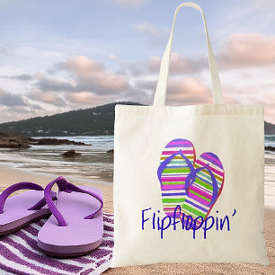 Flip floppin' tote bag