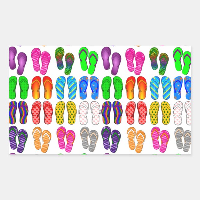 Flip Flopping Along Sticker (Front)