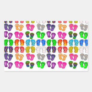 Flip Flopping Along Sticker