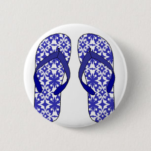 Flip Flops 2 Inch Round Button