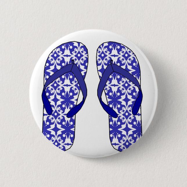 Flip Flops 2 Inch Round Button (Front)