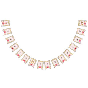 Flip Flops And Lemonade Happy Birthday Bunting Flags