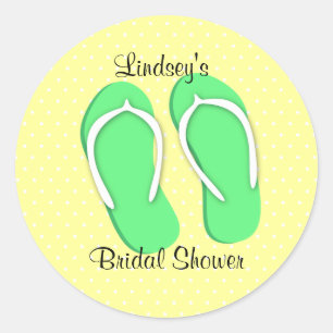 Flip Flops and Polka Dots Classic Round Sticker