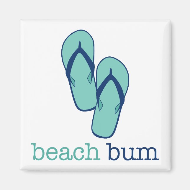 Flip Flops Beach Bum Magnet (Front)