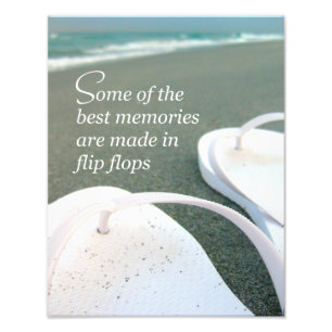 Flip Flops Beach Quote Photo Print