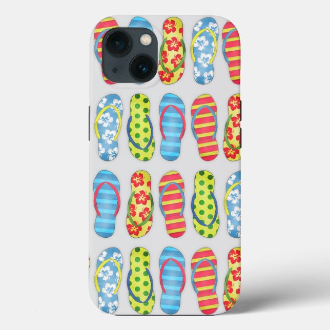 Flip Flops Beach Tropical Whimsical Cute Case-Mate iPhone Case (Back)