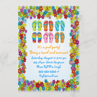 Flip Flops Birthday Invitation