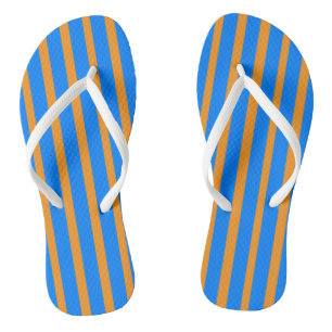 Flip Flops Blue & Orange Stripe