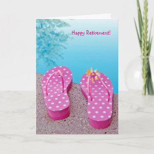 Flip-Flops By Pool Retirement Card