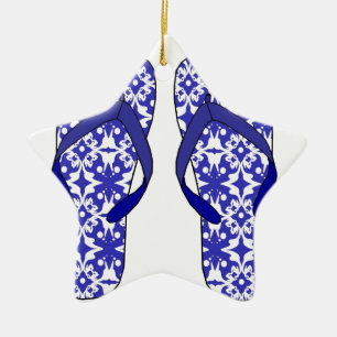 Flip Flops Ceramic Ornament