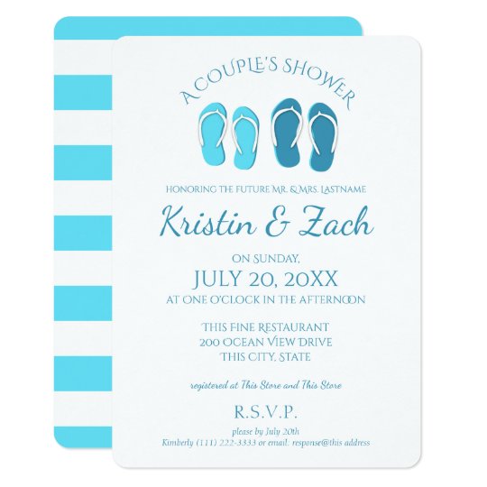 Flip Flops Couple's Shower Card
