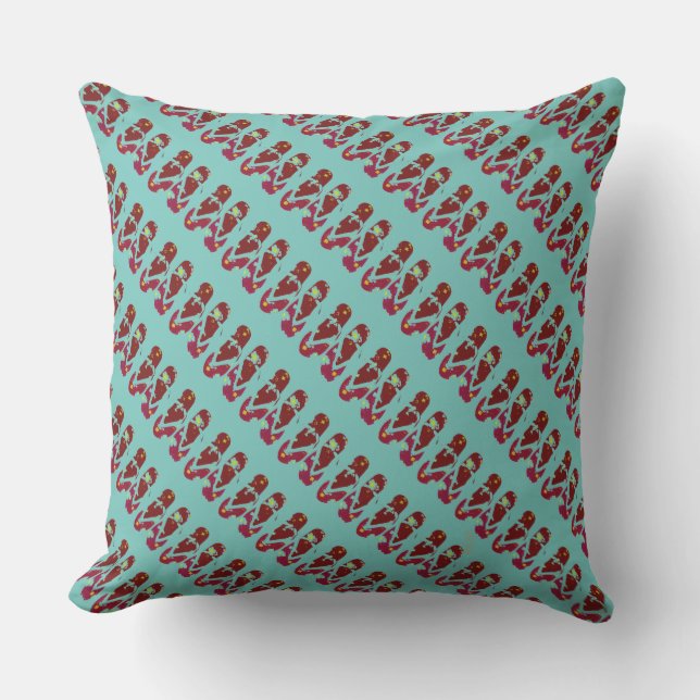 Flip Flops (cranberry) Throw Pillow (Front)