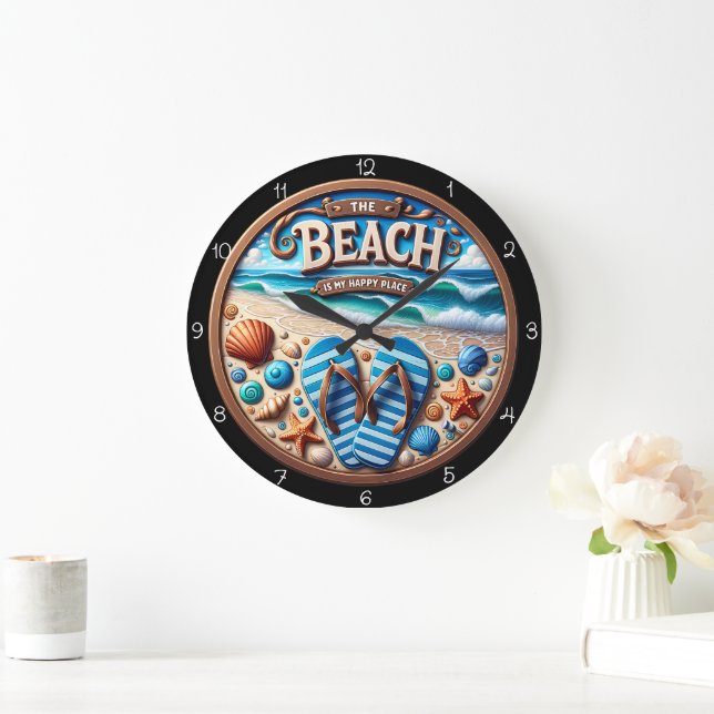 Flip Flops de plage Horloge de bienvenue (Maison)