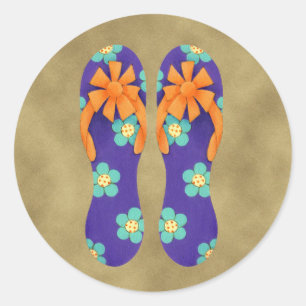 Flip Flops Floral Sticker