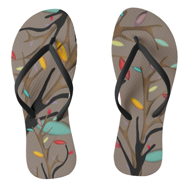 FLIP FLOPS FOR MEN BLACK AND BROWN (Footbed)