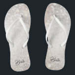 Flip Flops for the Bride<br><div class="desc">Crystal background with the word Bride on each flip flop. Can be customized.</div>