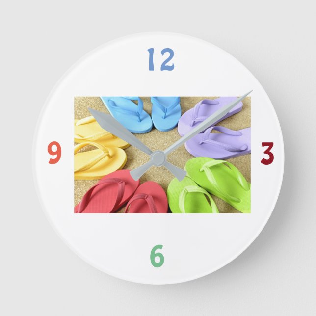 ***FLIP FLOPS GALORE*** CLOCK (Front)