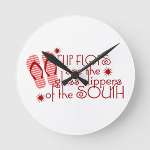 Flip Flops....Glass Slippers of the South Round Clock