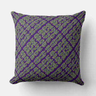Flip Flops Green Purple Throw Pillow