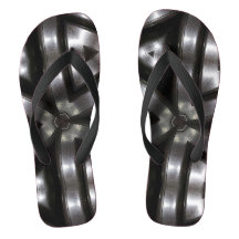 Flip flops grey  and black pattern