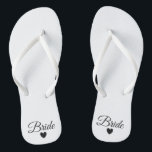 Flip-Flops - Heart Fab Bride Flip Flops<br><div class="desc">Flip Flops for the Bride! Easily customizable,  change the strap colours,  sole colours,  add text or other images!</div>