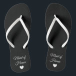 Flip-Flops - Heart Fab Maid of Honour Flip Flops<br><div class="desc">Flip Flops for the members of your Bridal Party! Easily customizable,  change the strap colours,  sole colours,  add text or other images!</div>