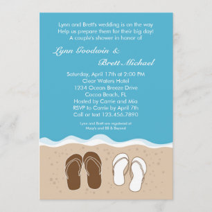 Flip Flops Invitation à la douche nuptiale de Coup