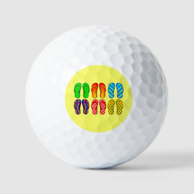 Flip Flops Keychain Golf Balls