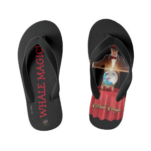 Flip Flops Kids WHALE MAGIC!
