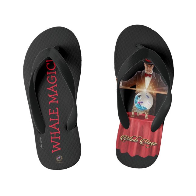 Flip Flops Kids WHALE MAGIC! (Footbed)