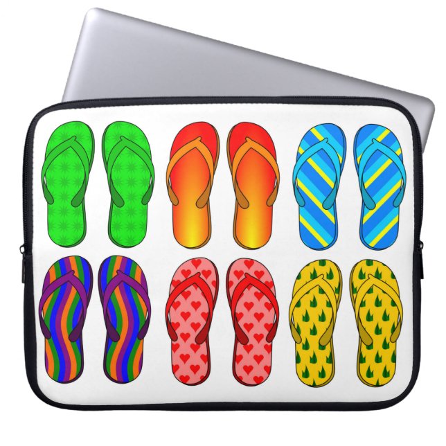 Flip Flops Laptop Sleeve (Front)
