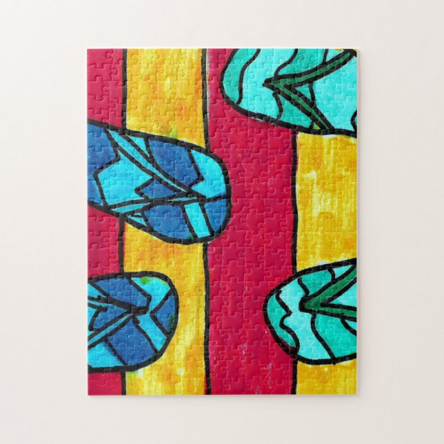 Flip Flops Meet Jigsaw Puzzle (Vertical)