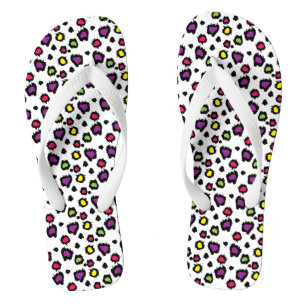 Flip Flops/Multicolored Animal Print Flops