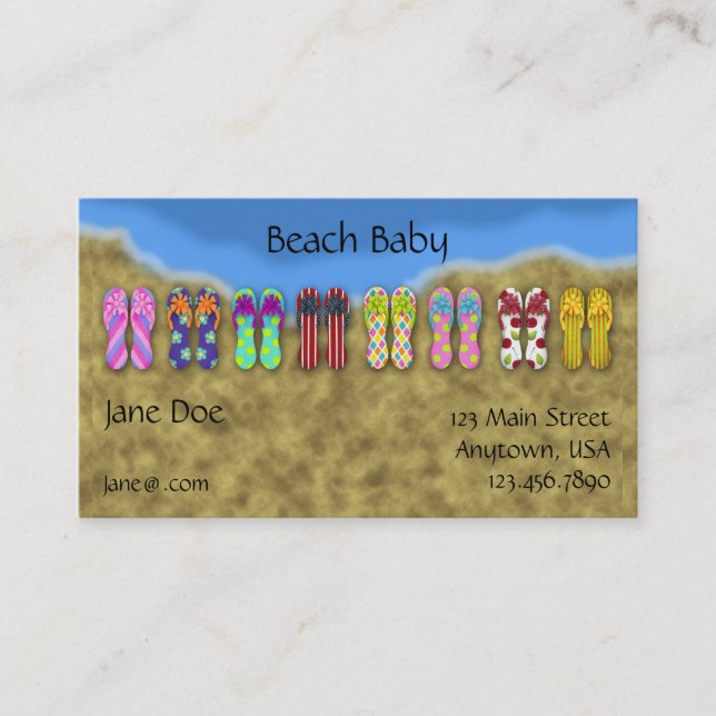 Flip Flops Ocean Profile Card (Front)