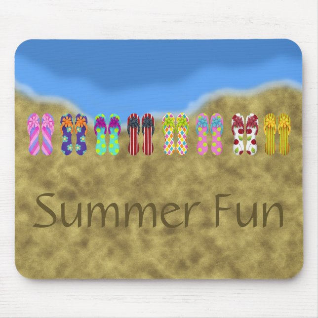Flip Flops Oceans Mousepad (Front)