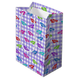 Flip-flops on Gingham Medium Gift Bag