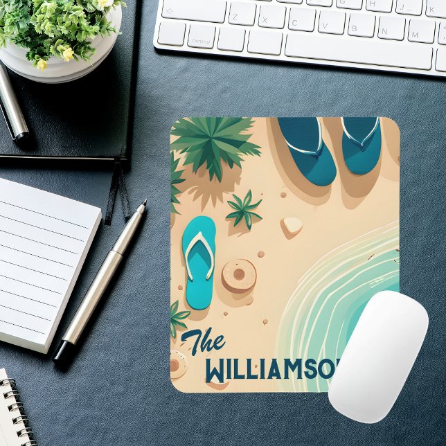 Flip Flops on the Beach Mouse Pad (Creator Uploaded)