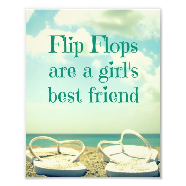 Flip Flops on the Beach Photo Print (Front)